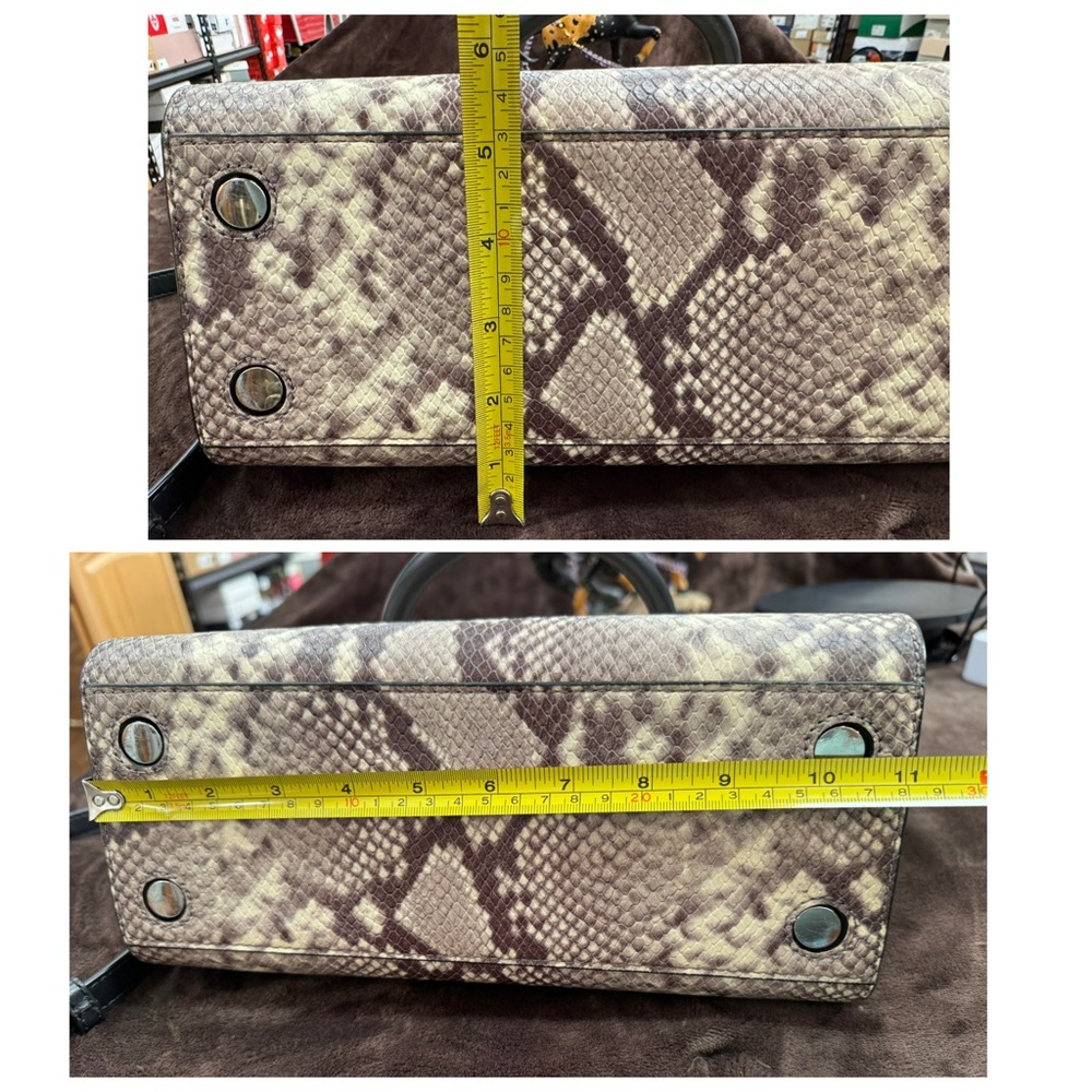 Michael Kors Snake Print Satchel Handbag - Picture 8 of 10